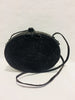 Manila Black Rattan Oval Bag